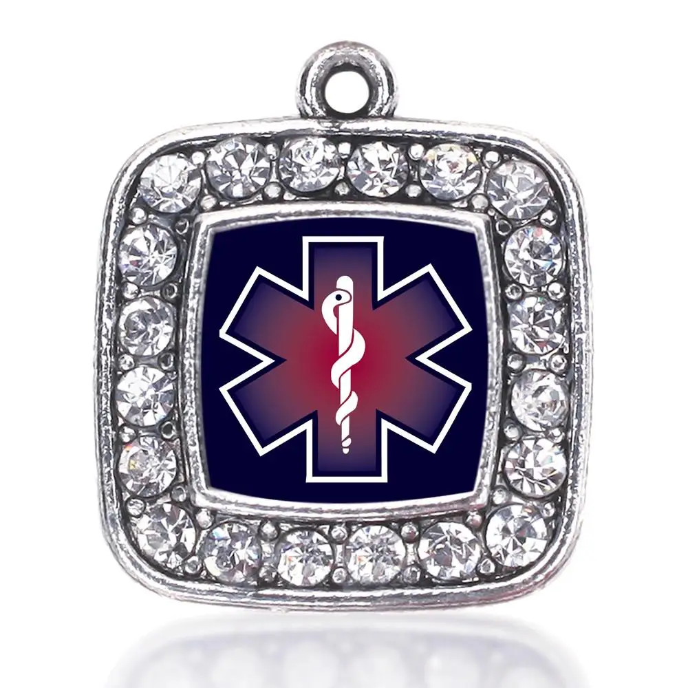 

STAR OF LIFE EMT / EMS SQUARE CHARM