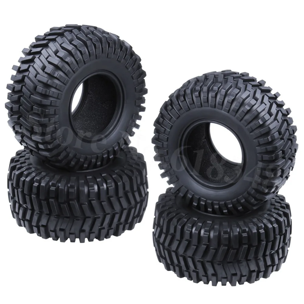 

4Pcs/lot RC Replacement 2.2inch Rubber Tyre Tire OD:128mm ID:62mm Width:55mm with Sponge for 1/10 Rock Crawler