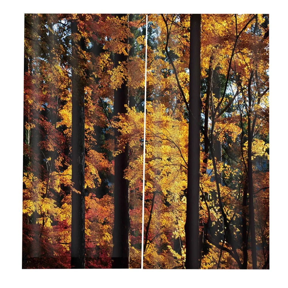 Занавески с рисунком деревьев затемненные занавески Роскошные 3D оконные шторы