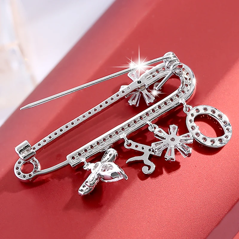 Blingbling стразы броши безопасные булавки ювелирные изделия блестящий Забавный