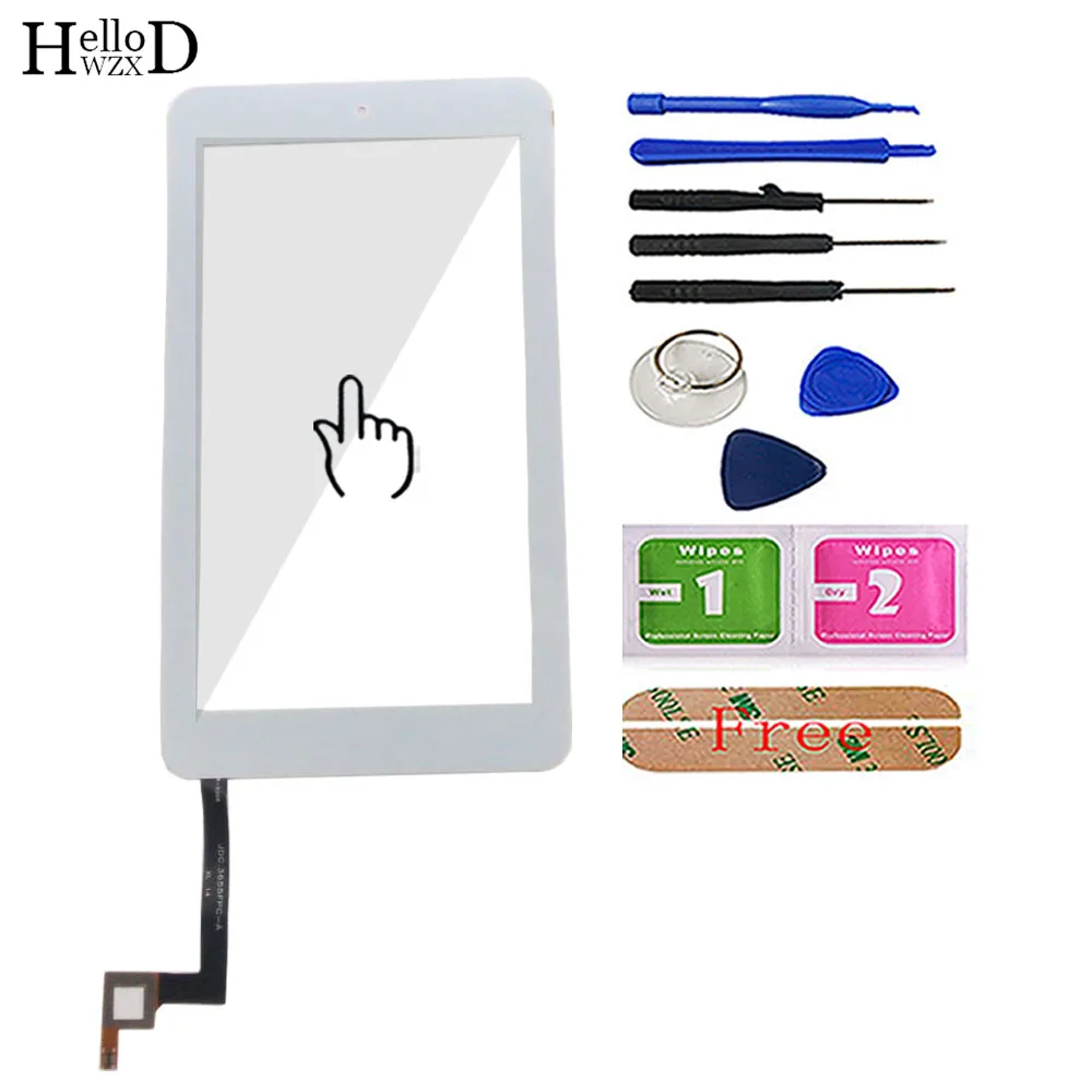 White With Tools 7," сенсорный экран стекло для Alcatel One touch Pop 7 P310 P310A P310X сенсорный экран дигитайзер Передний сенсорный экран стеклянная панель сенсор - Цвет: White With Tools