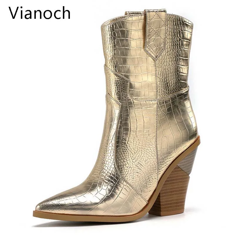 

2019 New Arrival Womens Boots Mid Calf High Heels Pointed Toe Shoes Spring Winter Woman Big Size 40 41 42 43 44 wo19060
