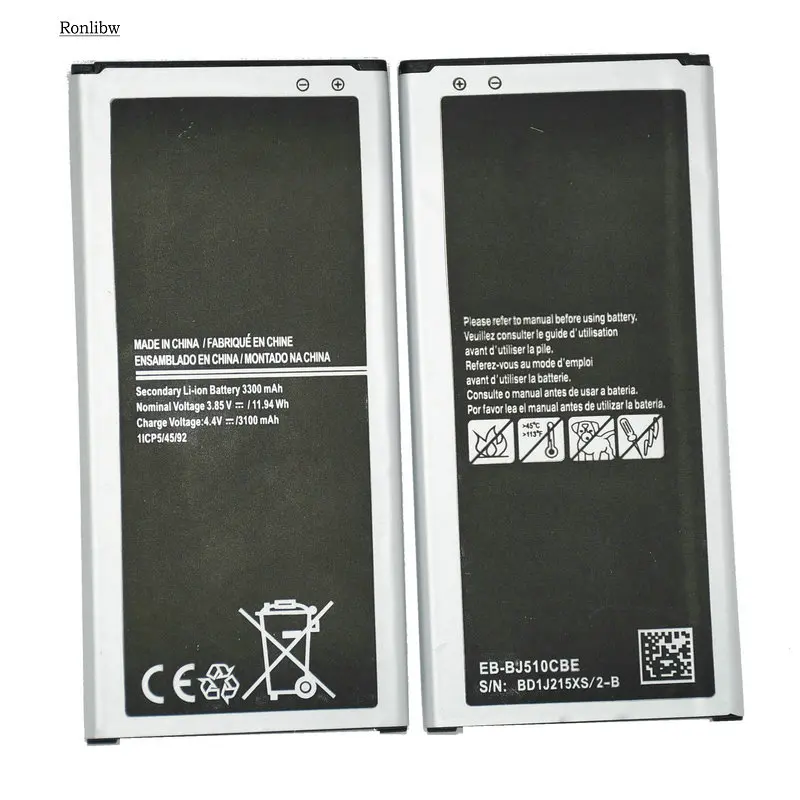 Сменный аккумулятор Ronlibw 3100 мАч для Galaxy J5 2016 Edition J510 J510FN J510F J510G J510Y J510M|Аккумуляторы