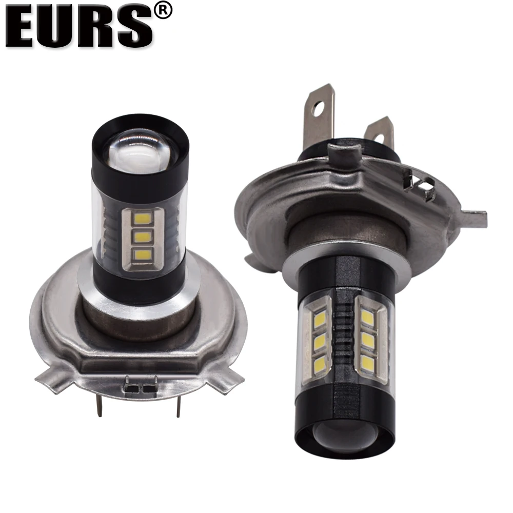 EURS 2 шт. H4 Светодиодный лампа для мотоцикла светодиодный фар S25 P21W 16SMD мотор лампы 80