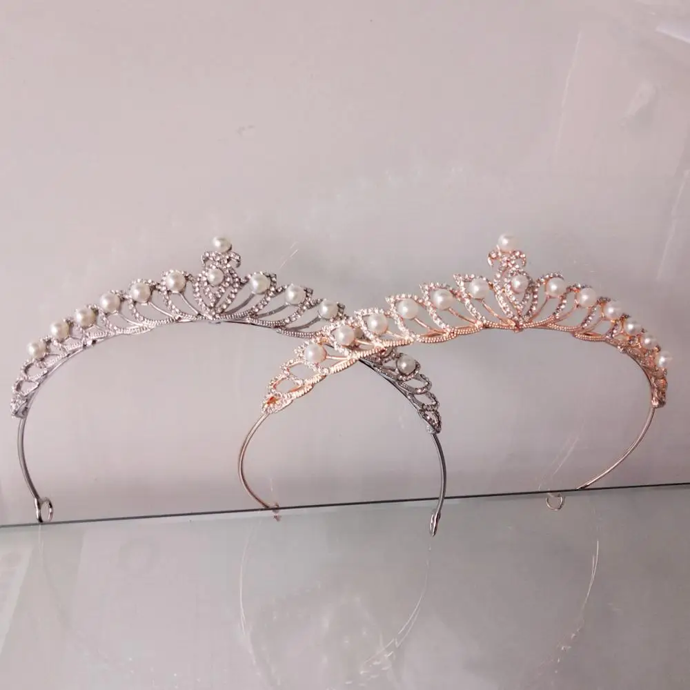 Небольшая тиара с жемчугом креативный головной убор для свадебной вечеринки