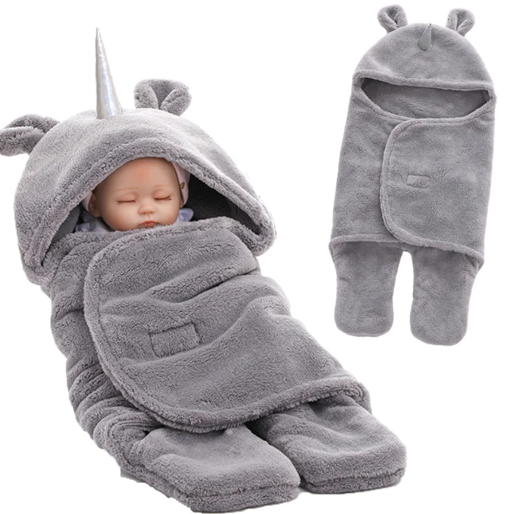 Одеяло для новорожденных девочек мягкий плюшевый спальный мешок детское