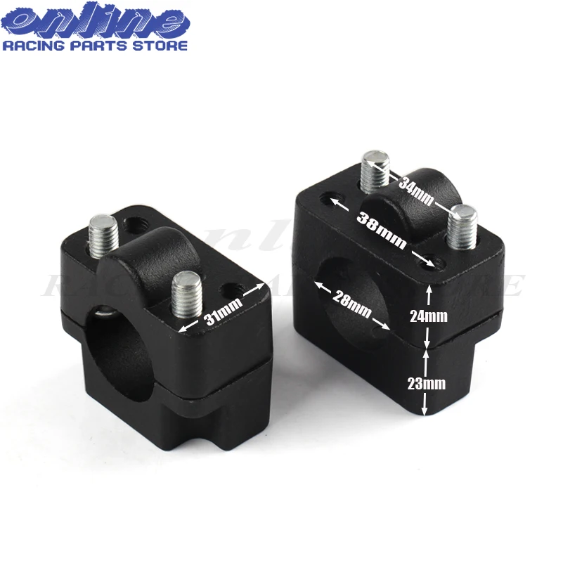 PRO TAPER алюминиевый Мотоцикл Dirt Bike Handle Bar Mount Fat переходник для руля крепления руля стоячий зажим 7/" до 1 1/8 22 мм до 28 мм