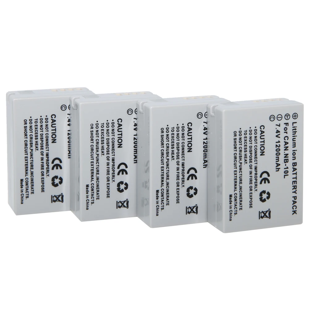 3 шт./лот 7,4 V 1200mAh Цифровая батарейный блок камеры NB-10L NB10L для Canon G1X G15 G16 SX40HS SX50HS SX60HS SX40 SX50 HS Камера s