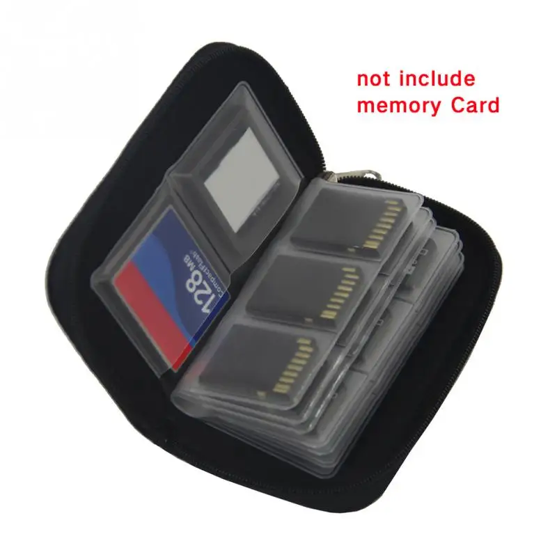 Нейлоновый 22 слота для карт памяти, сумка для карт памяти SD, SDHC, MMC, CF, Micro SD, держатель для карт, сумка для хранения, защитный чехол для переноски