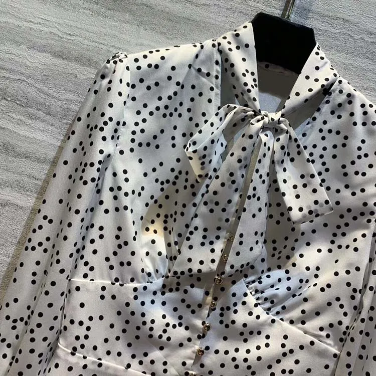 women fashion 2019 dot dresses at190103 | Женская одежда