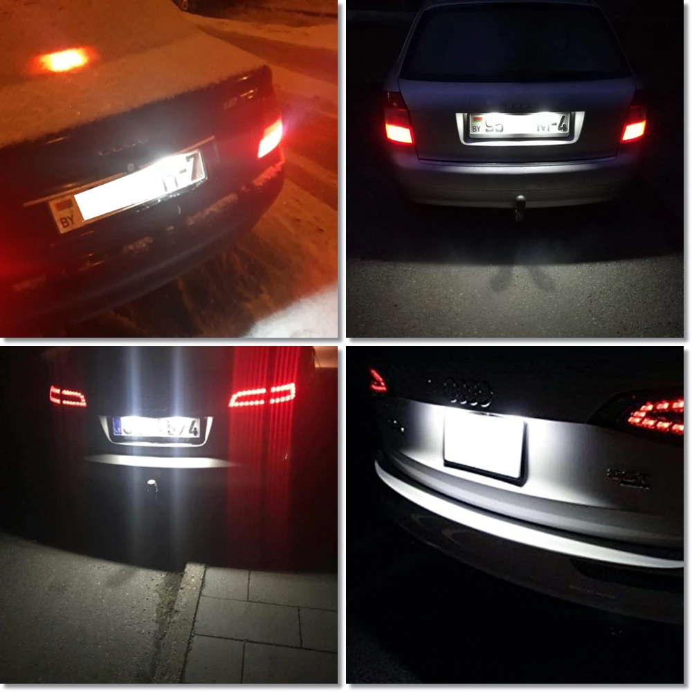 2pc LED License Number Plate Lights Lamp For Audi A4 B5 95-2001 S4 B5 Avant 96-03 A3 8L 96-00 A3 S3 Sportback A4 S4 Avant 95-99 images - 6