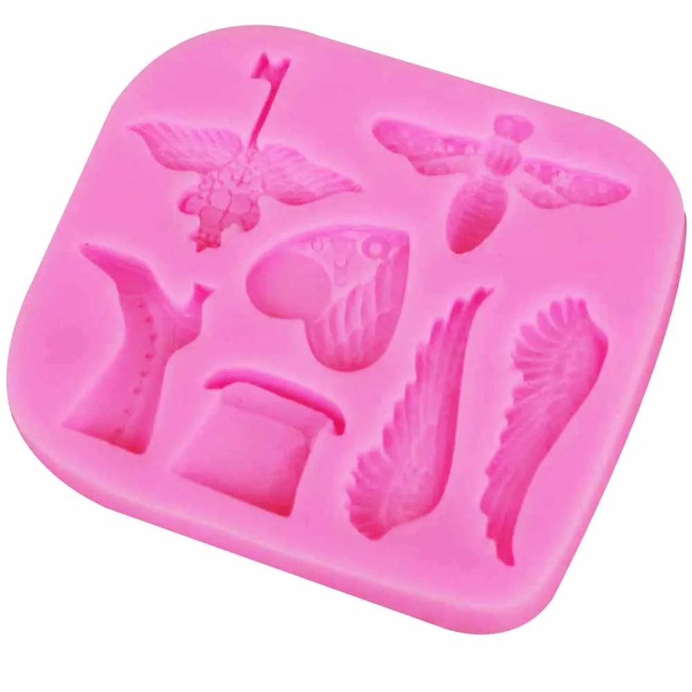 

M806 Angel Wing & Bee Silicone Mold Gumpaste Sugarcraft Fondant Mould Cake Decorating Tools