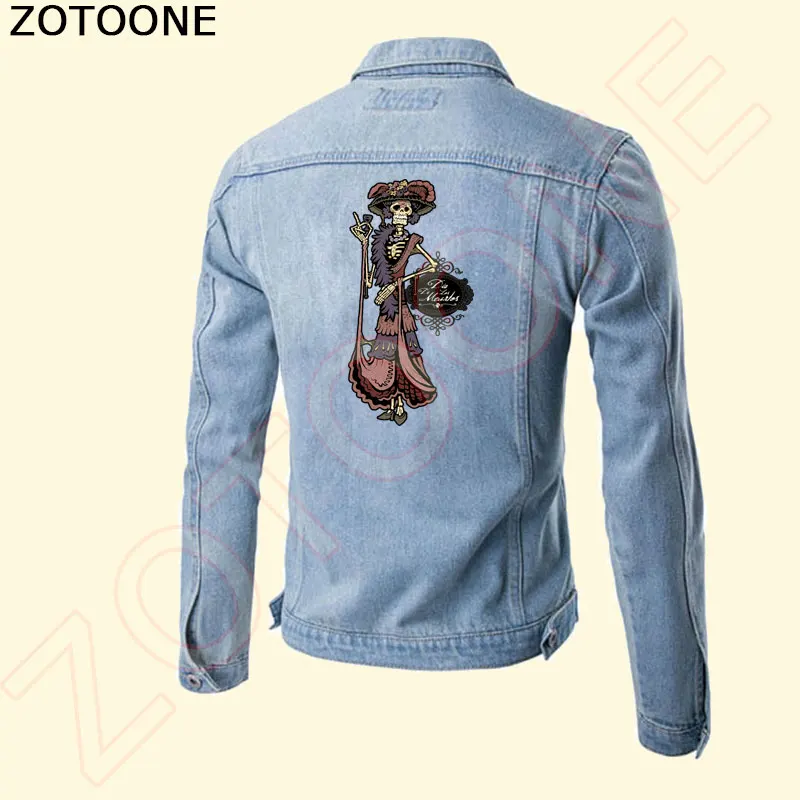 ZOTOONE аниме Череп Леди утюгом патчи для одежды детские стикеры A уровень моющиеся