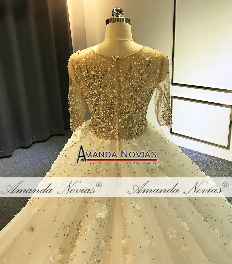 Amanda Novias роскошный платья со шлейфом Свадебное платье