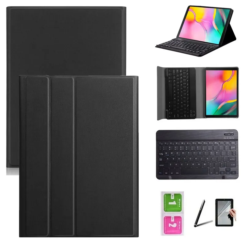 6-в-1 Для samsung Galaxy Tab A 10,1 SM-T510 SM-T510_Magnetic крышка чехол+ Bluetooth клавиатура+ сумка+ стилус+ Защитная пленка на экран+ влажные салфетки - Цвет: DETACHABLE KEYBOARD