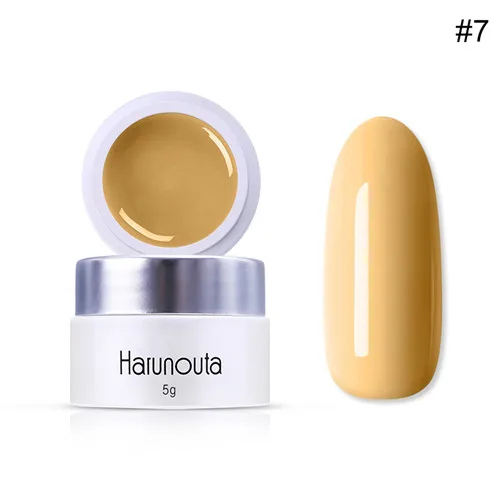 Yellow4 Harunouta гель для звездной живописи 49 цветов 5 г чистый лак гель для дизайна ногтей салон замочить от УФ светодиодный рисунок «сделай сам» гель - Цвет: Yellow4