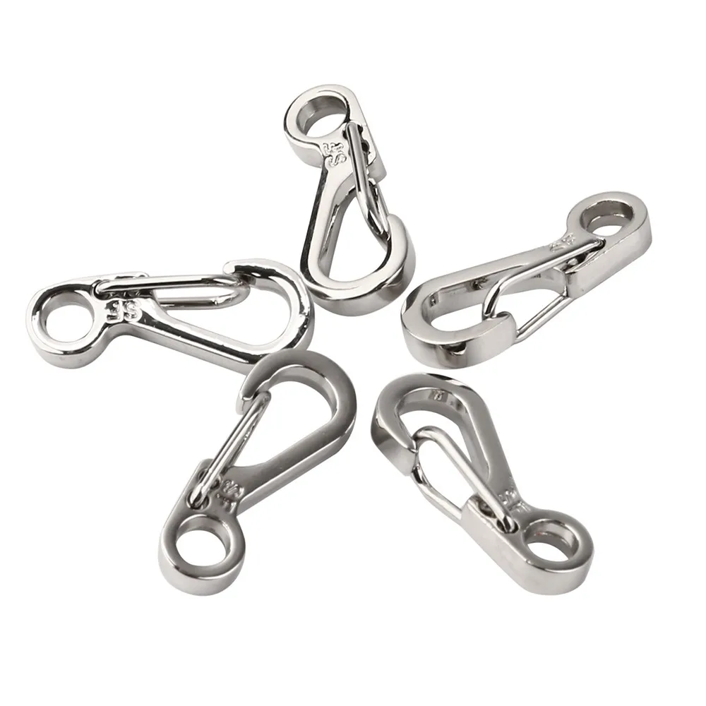 2019 Hot 5 PCS Spring Buckle Snap Alloy Nickel-free Plating Key Ring Carabiner Bottle Hook Camping Kits Climbing Accessories | Спорт и