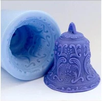 silicone mold 3d christmas jingle bell handmade soap mould christmas decoration gift candle mold aroma stone moulds