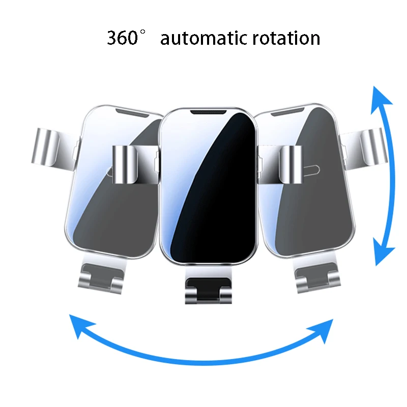 Mirror Surface Automatic Car Air Vent Mount Clamping Gravity Sensing Phone Stand Holder 360-Degree Rotating For Smartphone | Автомобили и