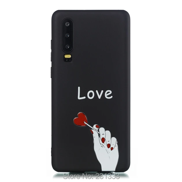Матовый из ТПУ мягкий чехол с рисунком для Huawei P30 PRO P8 LITE 2017 P10 P20 Y5 2018 Mate 20 Pro Y9 Y6 2019