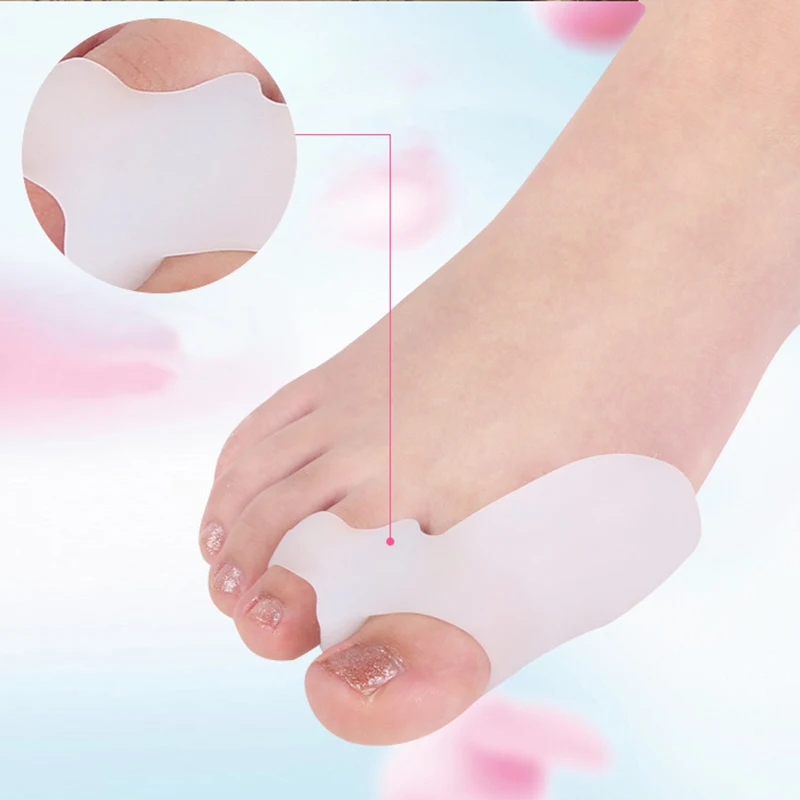 1 пара силиконовые гелевые носки пальцы два разделитель для пальцев Thumb Valgus