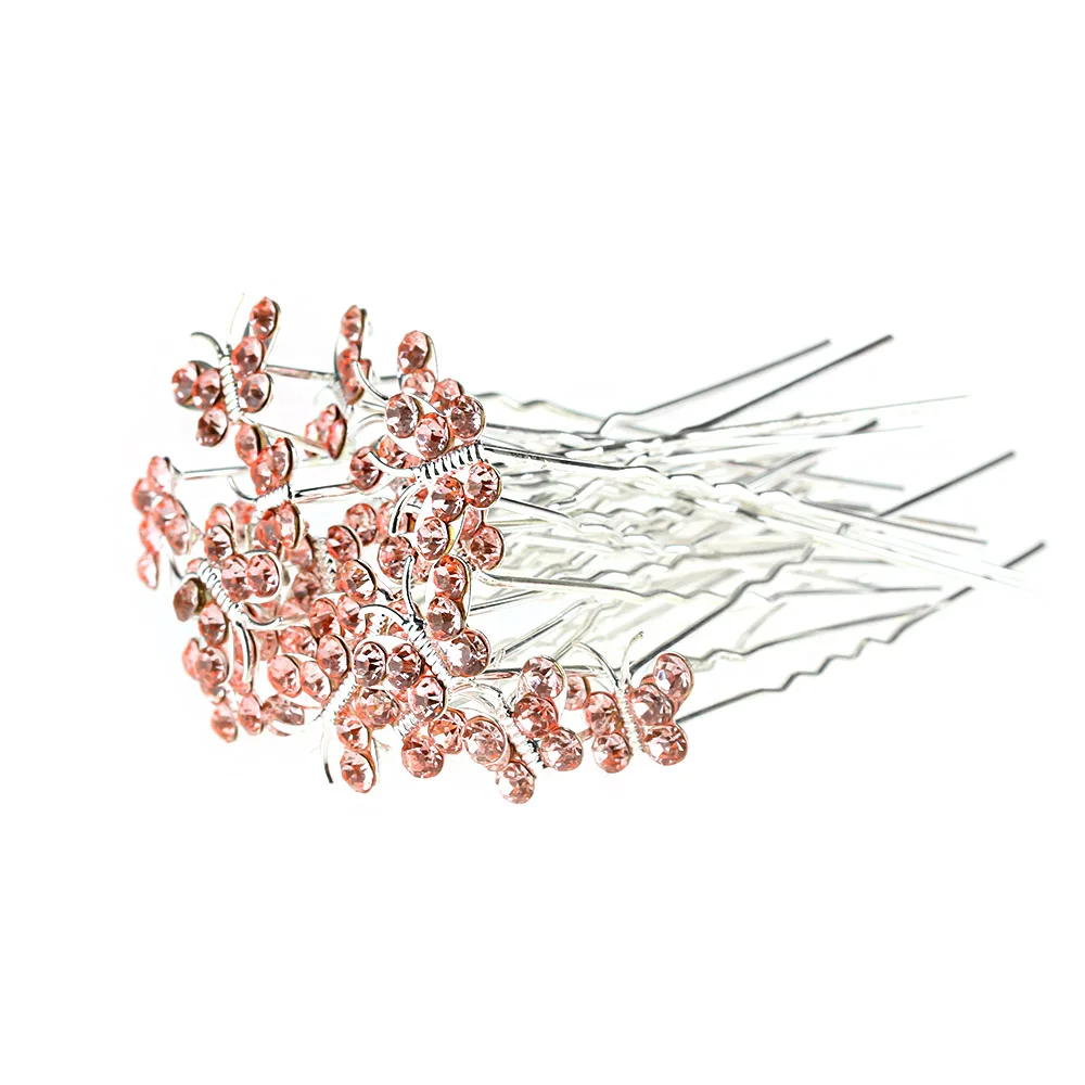 Женские заколки для волос со стразами и бабочкой 20 шт./компл. |