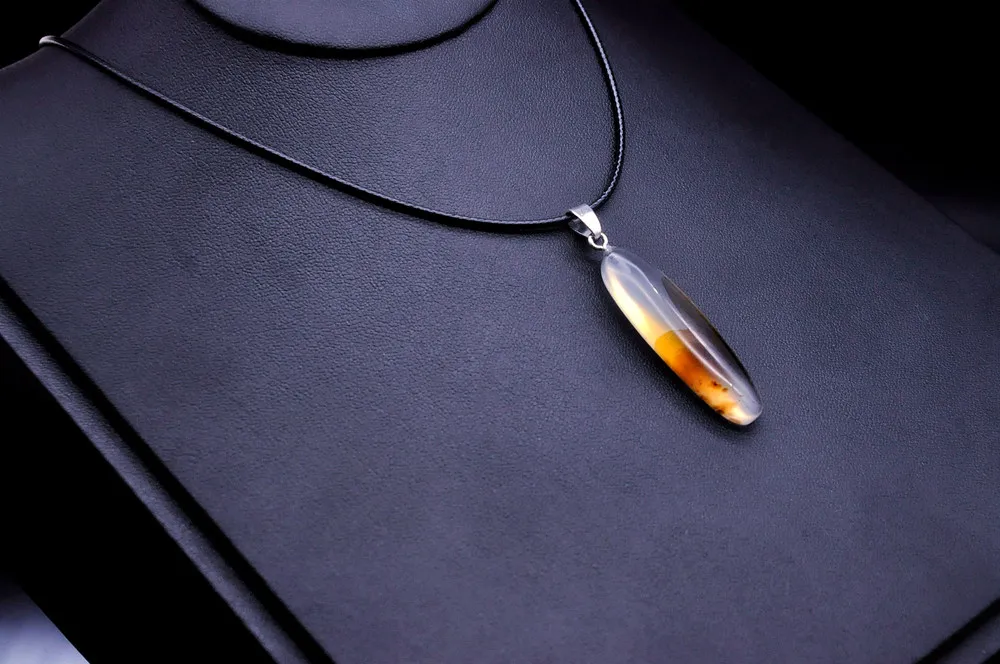 Yumten Nature Gemstone Marine Chalcedony Pingentes Pendentif Erkek Kolye Charms Necklaces Pendants Sieraden Kettingen New 2017 | Украшения