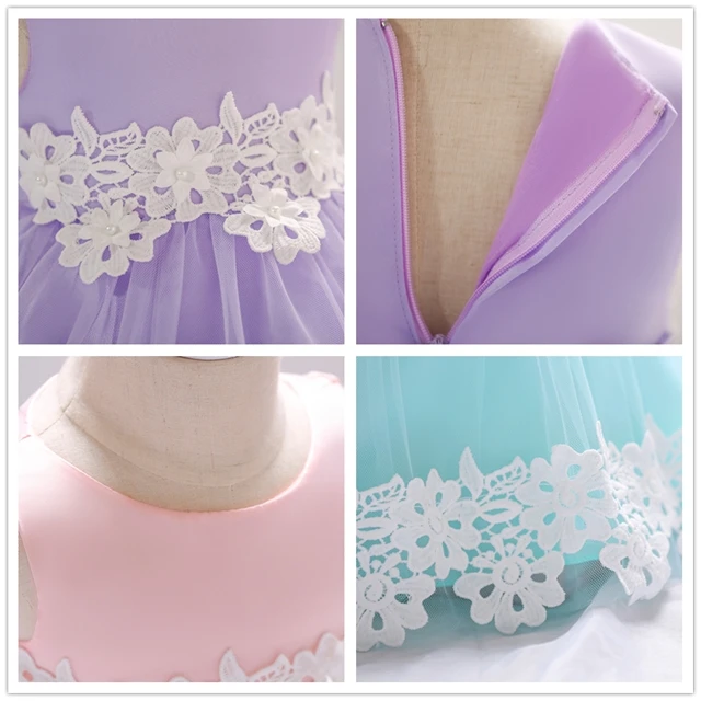 Платье принцессы для новорожденных девочек на день рождения желтое кружевное