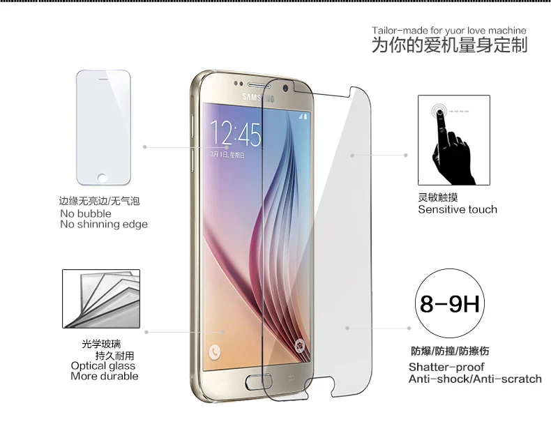 0 3 мм 9H взрывоустойчивое закалённое защитное Стекло для samsung Galaxy S7 S3 S4 S5 S6 i9082 G530 G360 J1 чехол с защитной пленкой