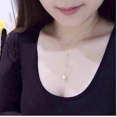 Модное регулируемое крошечное ожерелье для женщин цепочка жемчужное подарок