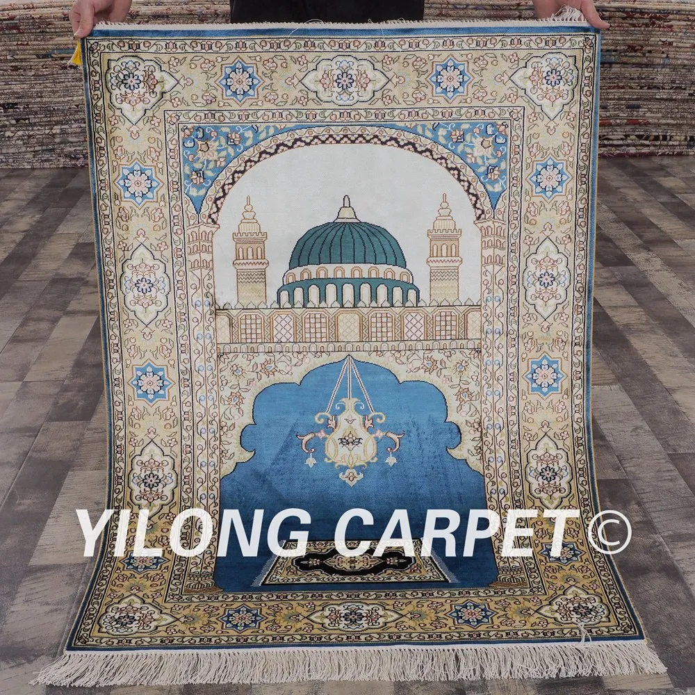 Yilong 2 8 'x 4' восточные коврики винтажный Шелковый Молитвенный ковер ручной