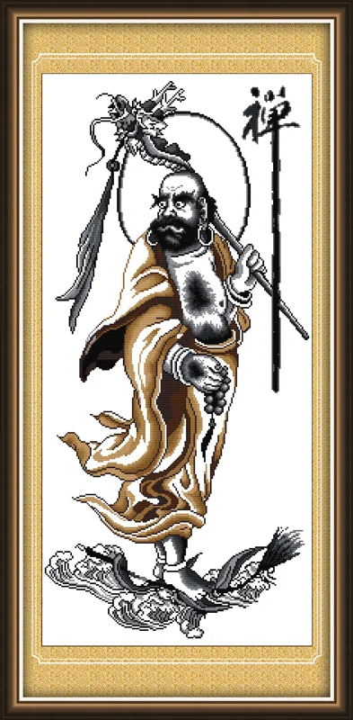 Набор для вышивки крестиком Bodhidharma люди 18ct 14ct 11ct печать холсты стежков Вышивка