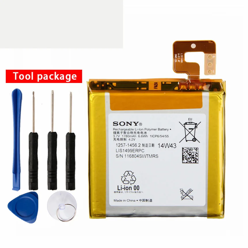 Оригинальный аккумулятор Sony LIS1499ERPC для телефона Xperia T TL LT30I LT30P LT30H LT30 S36H C2104 C2105 1780