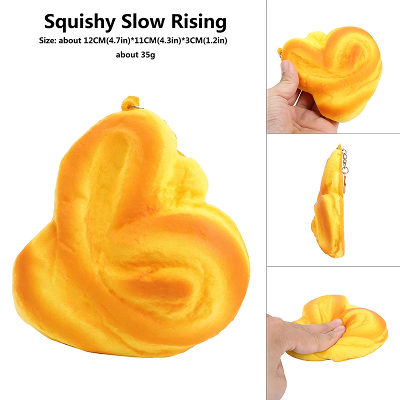 Jumbo Squishy Twistbread bag Toasts Kawaii Милая Подушка хлеб торт супер мягкая медленно