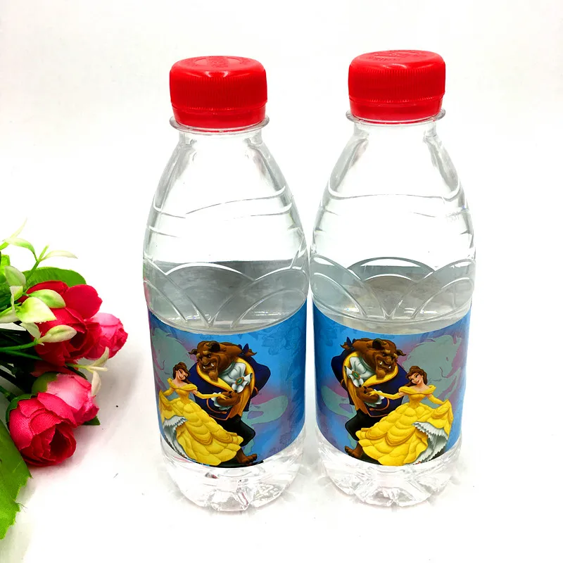6 шт./лот бутылка для воды с изображением красавицы и чудовища Детские вечерние