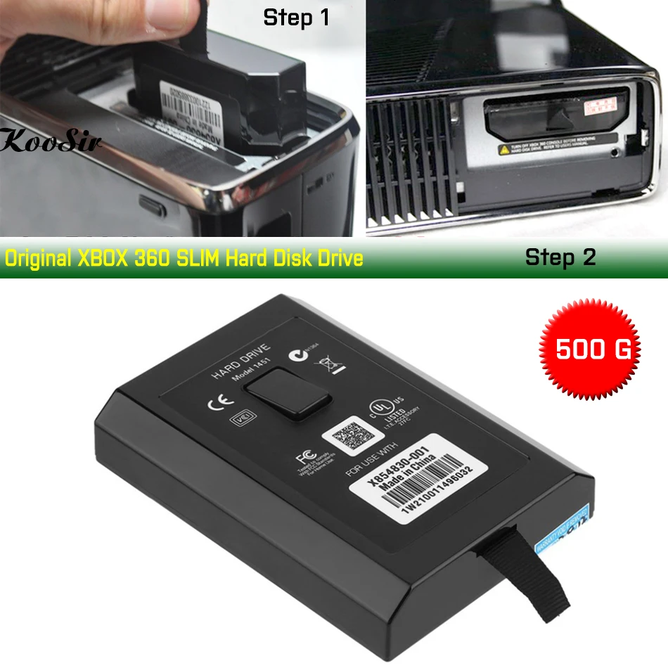 Оригинальный жесткий диск 500 Гб внешний для Microsoft XBOX 360 S / E Consola | Электроника
