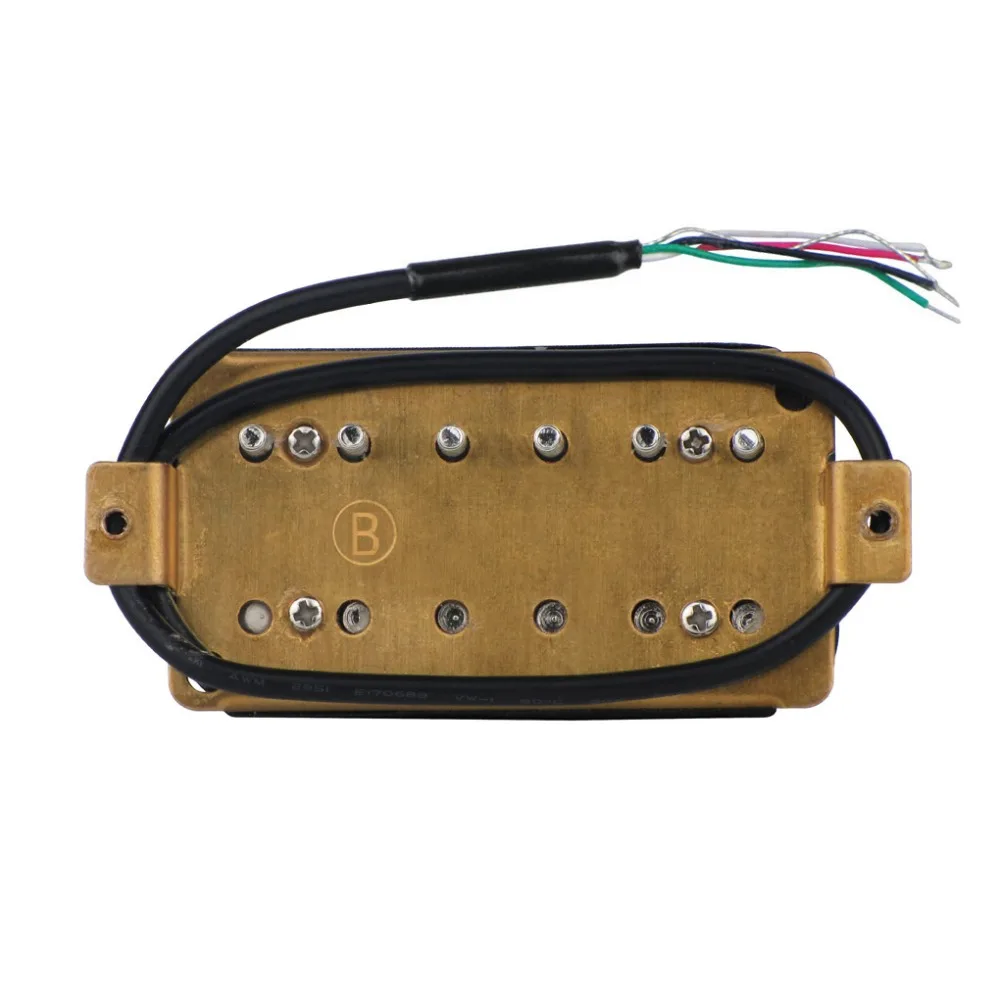 FLEOR Pickup Guitar Bridge Humbucker Electric Black Ceramic Magnet 4 Wire Parts Accessories | Спорт и развлечения