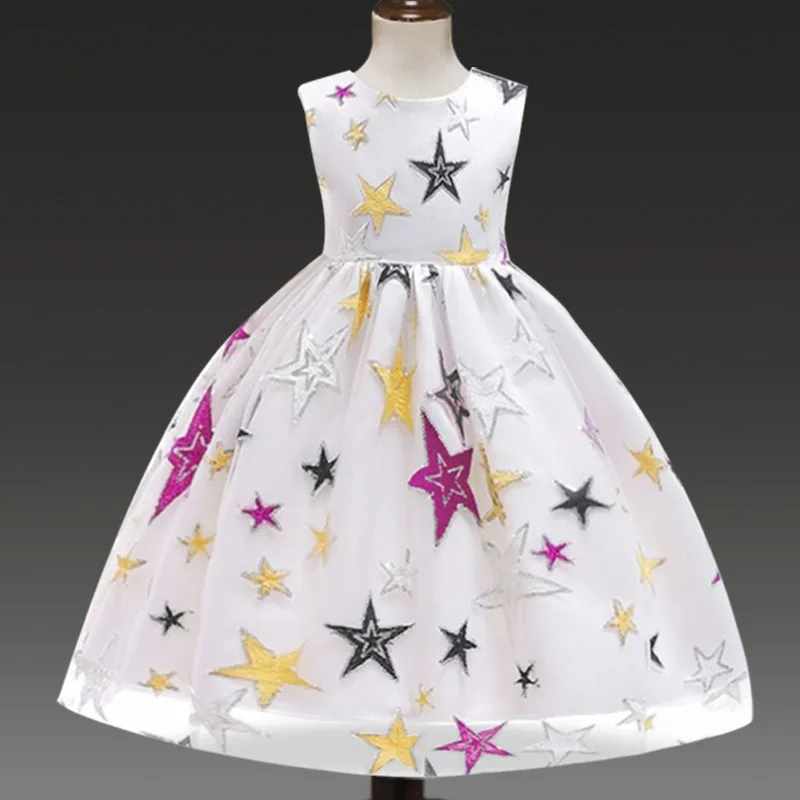 Dresses For Girl Wedding Party Fancy Princess Girls Kids Costume Star Black Children Birthday Dress Christmas Evening Gown | Детская