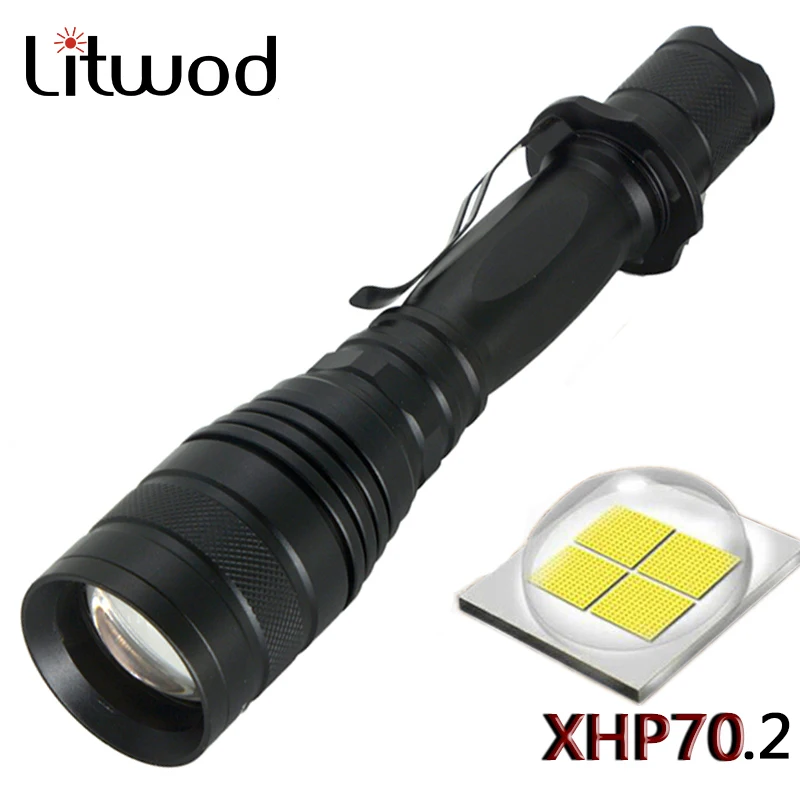 Z20Litwod оригинальный CREE XLamp XHP70.2 32 Вт 3200lm Мощный тактический светодиодный фонарик