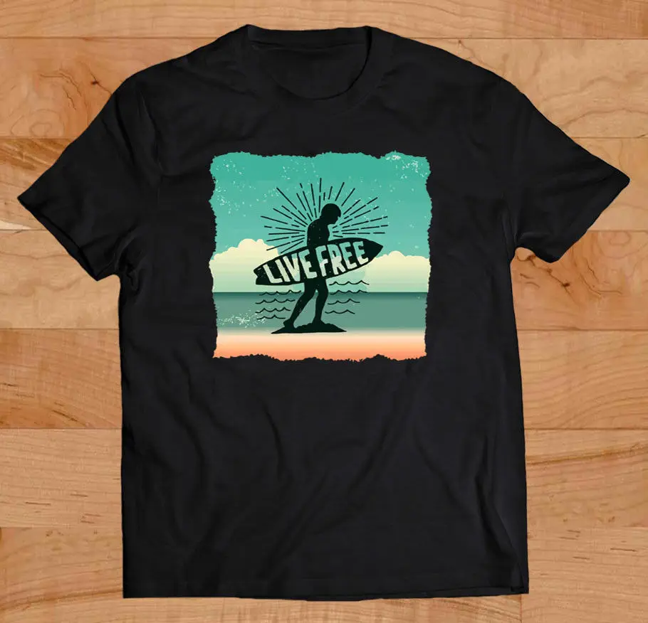 

2019 New Hot sale 100% cotton Men Hot Fashion Solid T Shirt Inspiring Live Is Free, Funny Shirt, Design Tee shirt