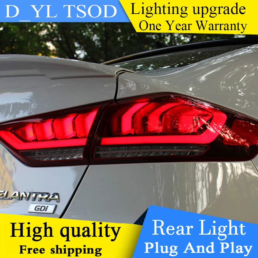 

Free ship by EMS LED Tail Lamp Rear Lights For Hyundai Elantra Avante 2016-2018 Tail Lights LED DRL+Brake+Park+Signal lights