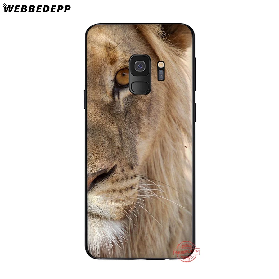 WEBBEDEPP большой лев на камне снег мягкий чехол для Samsung A6 A7 A8 A9 J6 2018 S6 S7 S8 S9 S10E S20 ультра