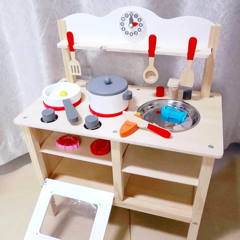 Детский камин ролевые игрушки собирать деревянные игрушки кухня с кухонной посуды Набор Обучающие игрушки для приготовления пищи подарок на день рождения