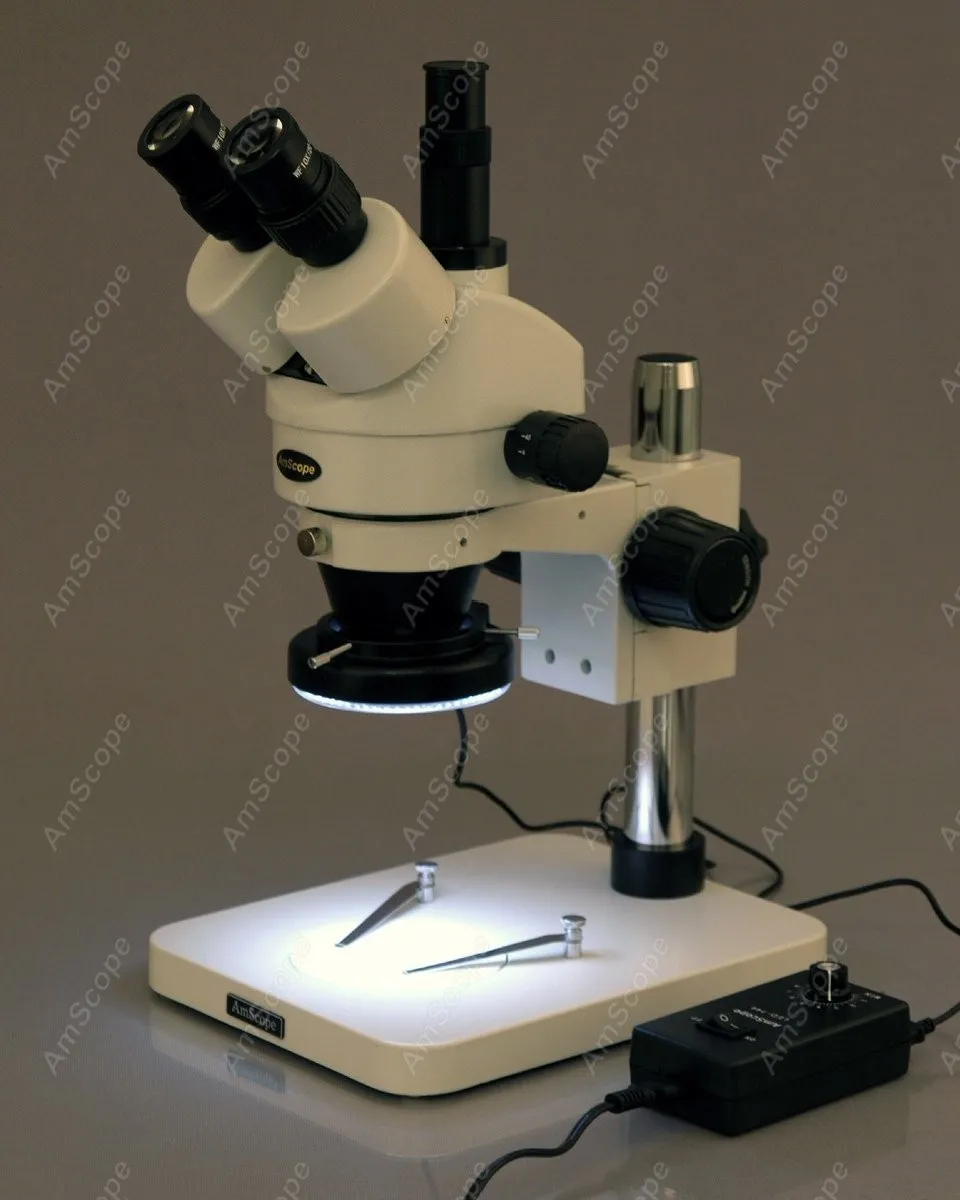 Стерео микроскоп AmScope поставляет 7X 90X осмотр Тринокулярный рассекающий зум