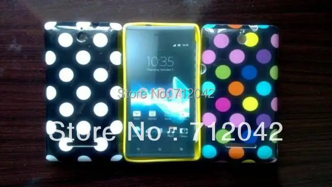 OEEKOI Мягкий ТПУ гелевый Чехол в горошек для телефона Sony Xperia E dual C1604 C1605 бесплатная