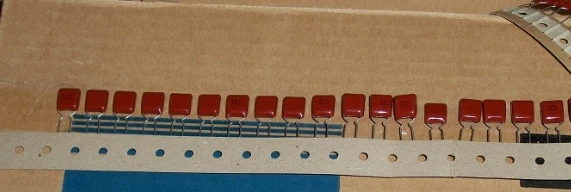 

100pcs 100V154 0.15uf plastic film capacitor 9.5*4.5mm