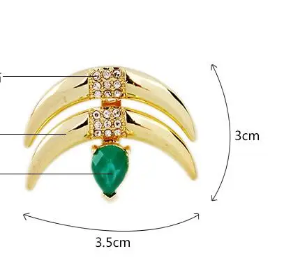 New Arrival Luxury Europe Fashion Moon Blue Stone Earrings Women Brincos Vintage Bijoux Jewelry Gift E5245 | Украшения и