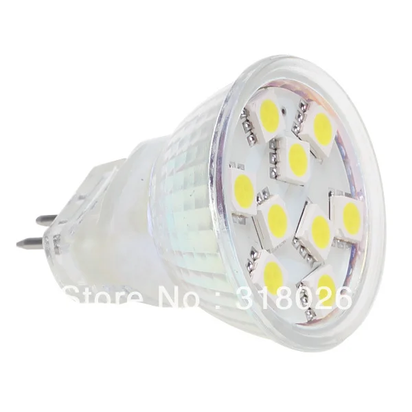 Бесплатная доставка! Светодиодная лампа MR11 9LED 5050 SMD1.8W 12V высокой мощности с белым