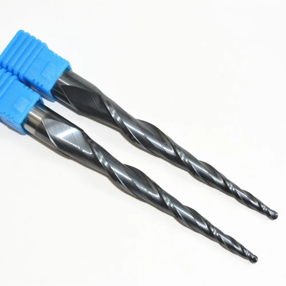 D12 * R1.5 80C 120L-CNC TIALN твердосплавная Концевая фреза деревообрабатывающая конусная