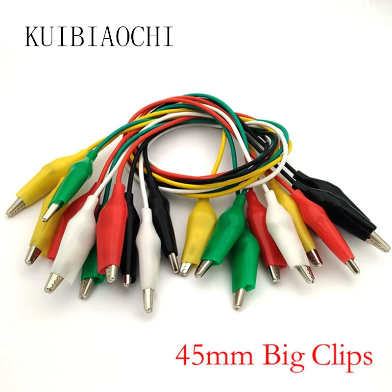Double-ended crocodiles clips 45MM 5 Colors for Text with cable finder test leads crocodile electrical | Обустройство дома